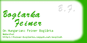 boglarka feiner business card